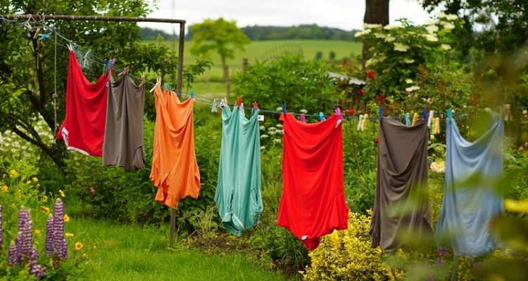 kleren ophangen tuin